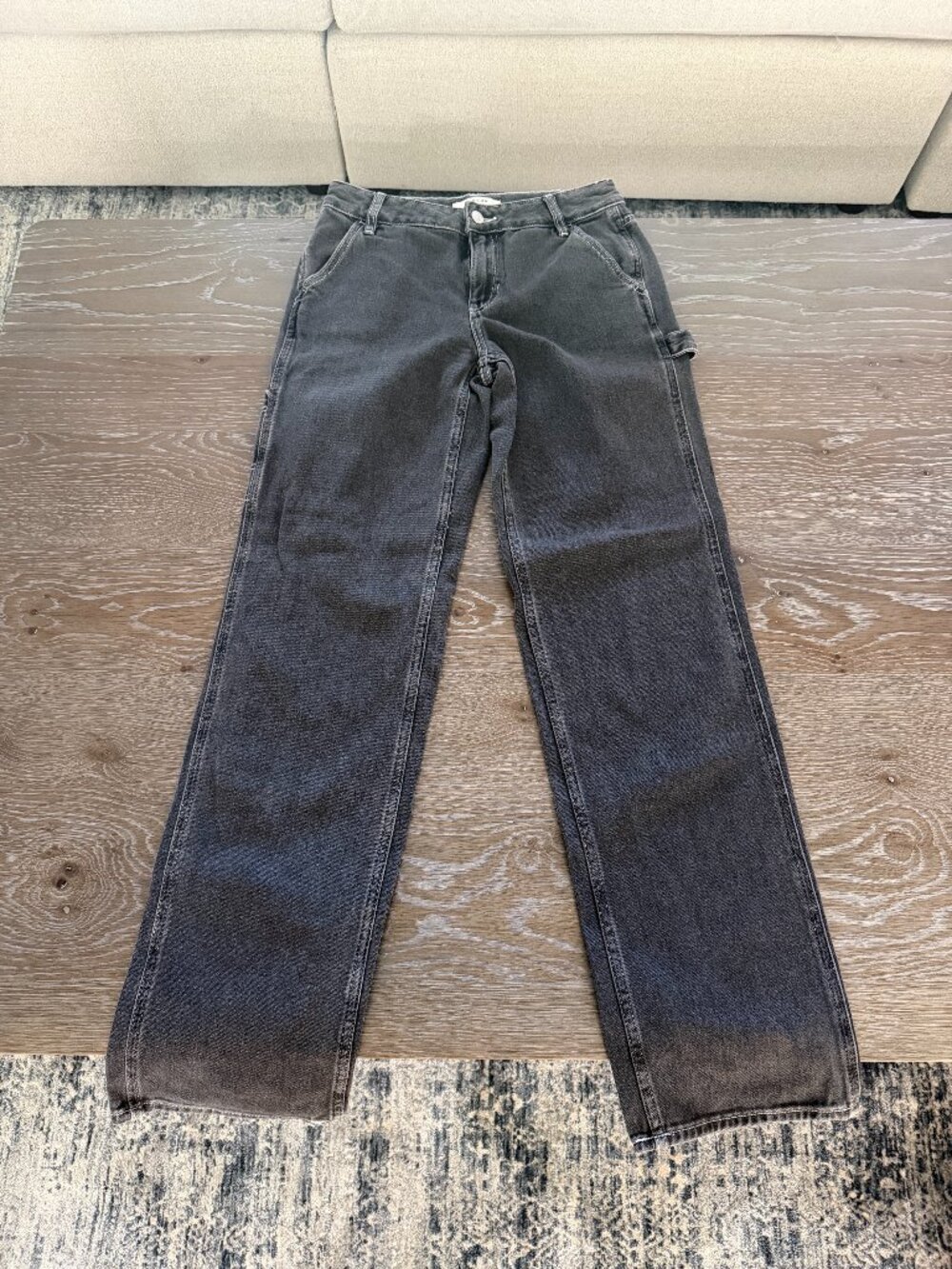 Womens PacSun light black low rise carpenter jeans pants size 25